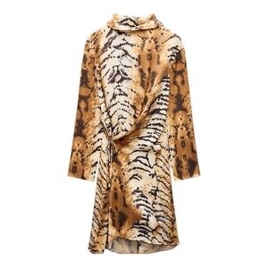 🐯 ZARA Woman Animal Print Dress | Size XS | New